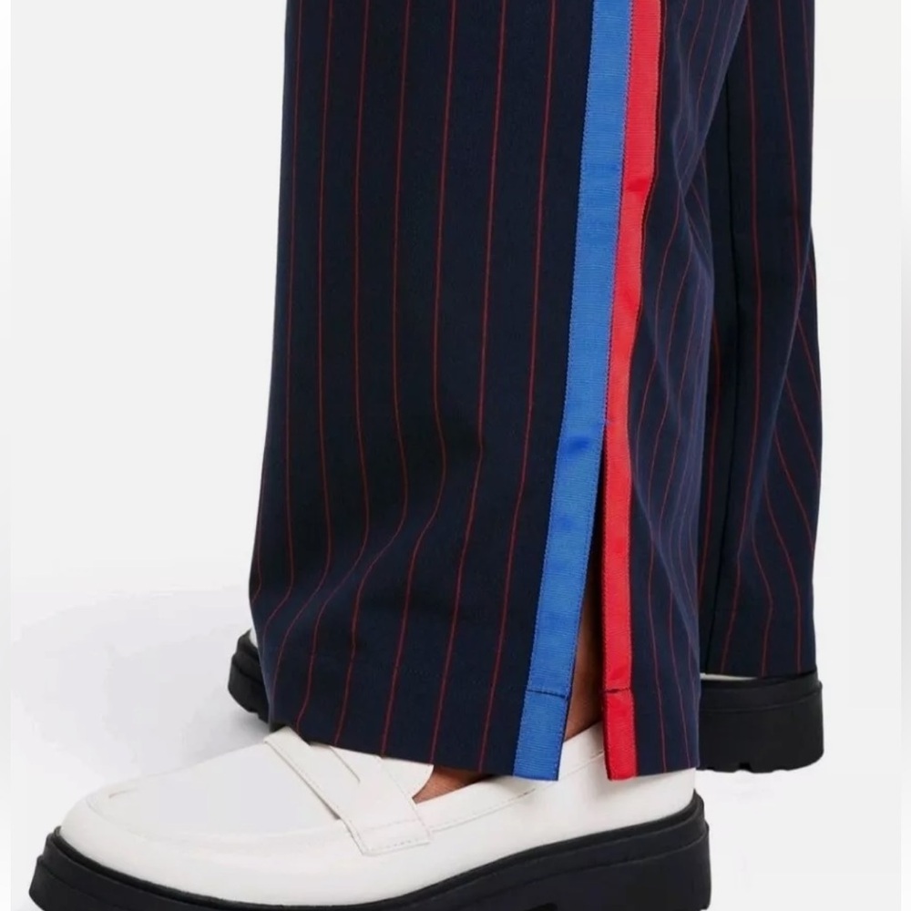LA LIGNE x Target Sz S big baggy wide leg menswear stripe elastic waist trousers - Picture 3 of 5
